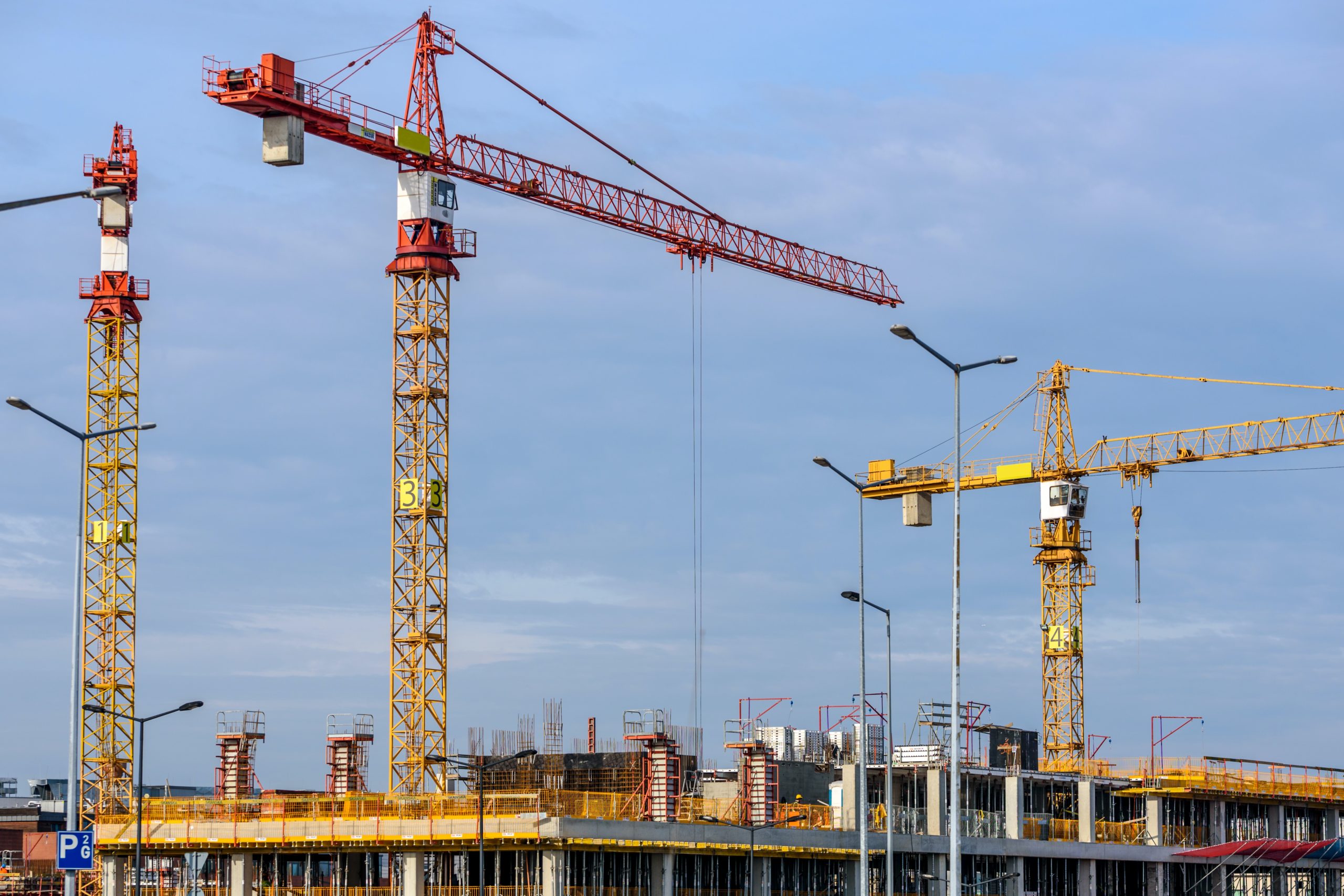 An image of a crane at a construction sitr