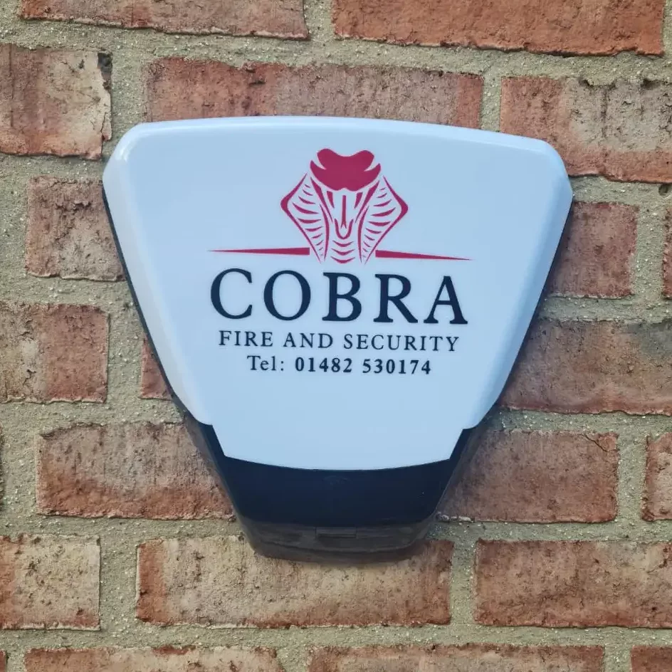 Burglar Alarm bellbox on a brick wall