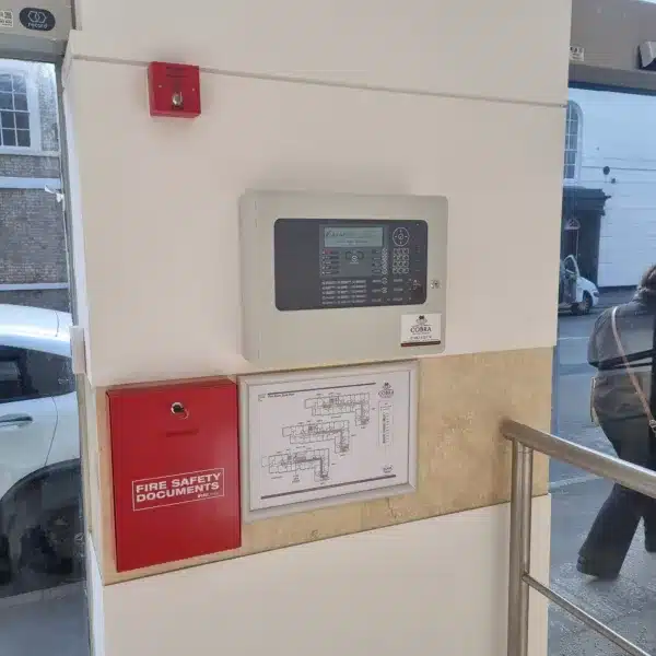 Fire Alarm control panel installed on a wall